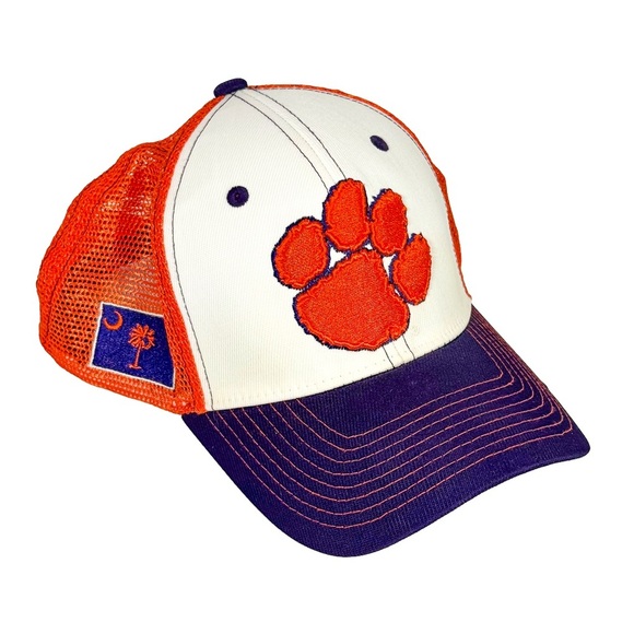 Zephyr Other - Clemson Tigers Mesh Snapback Hat Cap Paw Orange Purple Embroidered Adjustable